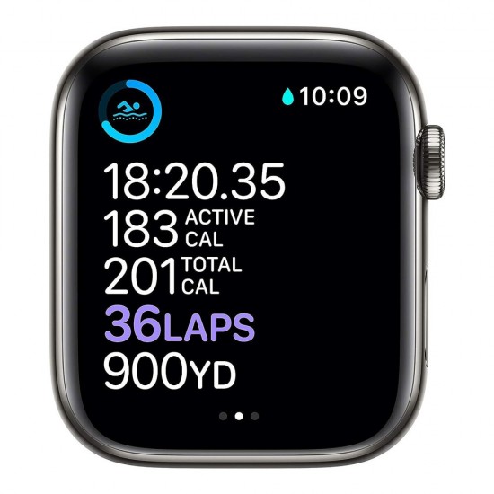 Apple Watch Series 6 44mm WiFi GPS Space Gray (Aluminum Case / Black Sport Band) Refurbished Grade A